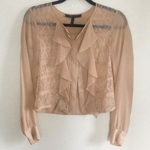 BCBG MAX AZRIA lace ruffle blouse